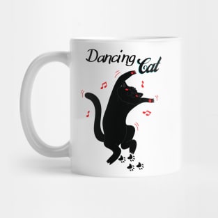 Dancing Cat / Black Cat Mug